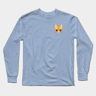 Cute Chibi Kangaroo popping out of Pocket - Vetor Design Pet Art Long Sleeve T-Shirt